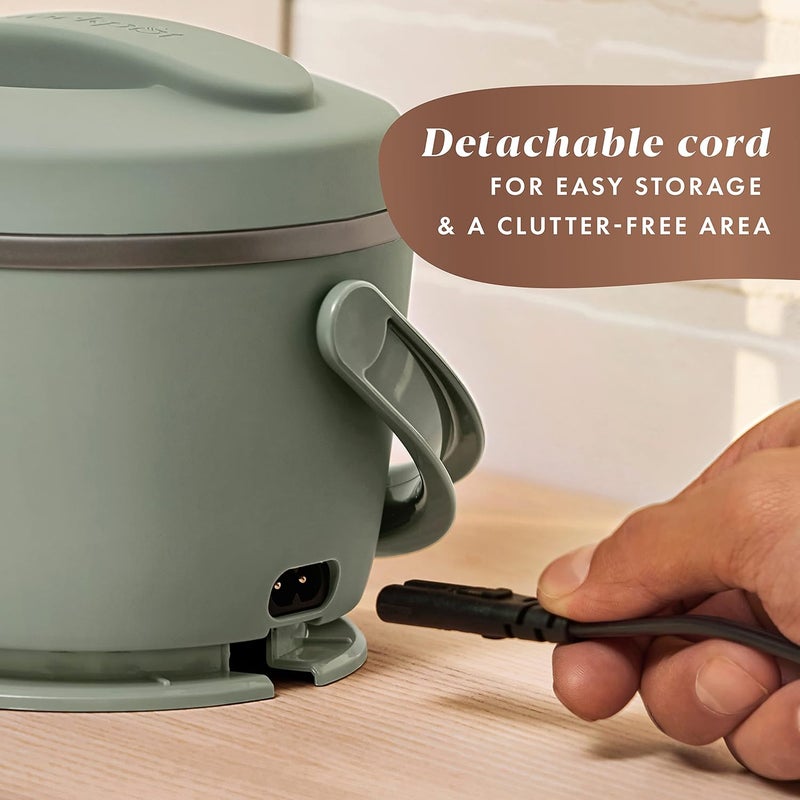 Crock-Pot صندوق غداء كهربائي محمول بسعة 20 أونصة بلون أخضر مميز | مثالي للسفر والتنقل | يحافظ على الطعام دافئًا ولذيذًا بدون انسكابات | آمن للغسل في غسالة الصحون - Image 3